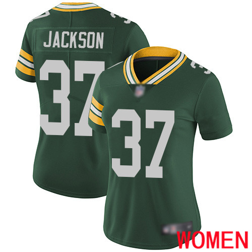 Green Bay Packers Limited Green Women #37 Jackson Josh Home Jersey Nike NFL Vapor Untouchable->green bay packers->NFL Jersey